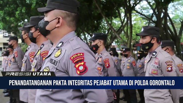 Kapolda Gorontalo Pimpin Penandatanganan Pakta Integritas Pejabat Utama