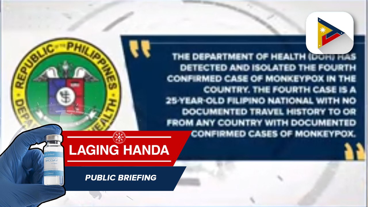 Ika-apat na kaso ng monkeypox sa bansa, naitala
