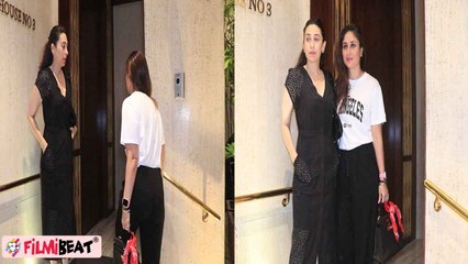 Kareena Kapoor ने Saif के Scarf को बनाया Purse का रुमाल, Karisma Kapoor के साथ देर रात Party!