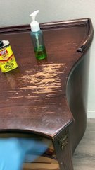 Thrift Store Dresser Makeover | Painted in Warm Tan and Design using Floral Transfer