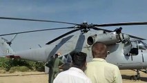 Villagers baffled after seeing army helicopter landed in the field, emergency landing due to fault