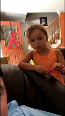 Girl Cries When She Sees Grasshopper on Her Head