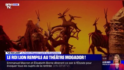 La comédie musicale à succès "Le Roi Lion" fait son retour sur scène au théâtre Mogador à partir du 8 septembre