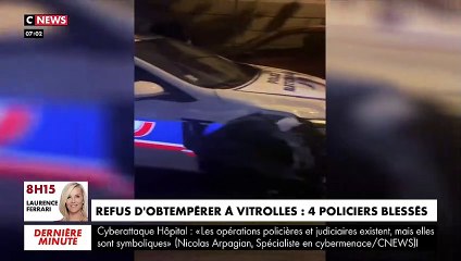 Deux hommes, dont un algérien faisant l'objet d'un arrêté d'expulsion, ont foncé sur des policiers à Vitrolles, près de Marseille, les blessant tous les deux