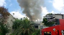 Son dakika haber: Bakırköy Basınköy'de bulunan bir villanın çatısında yangın