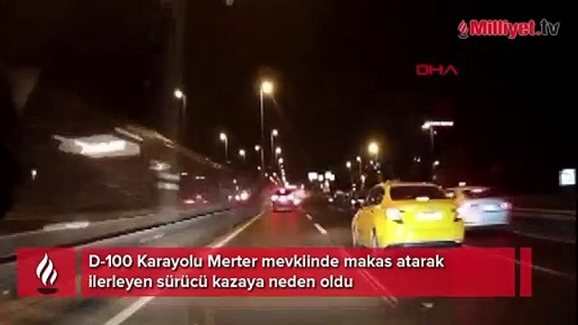 Makas atarak ilerleyen sürücü kazaya neden oldu