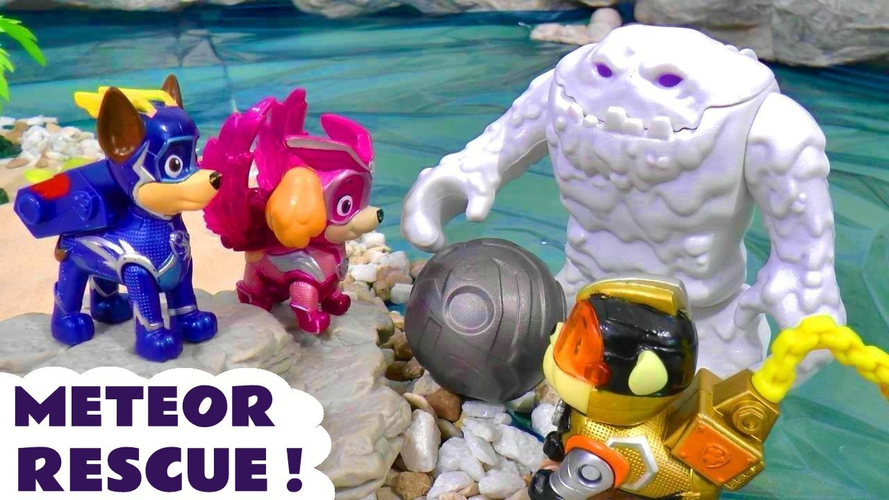 Paw Patrol Mighty Pups Mighty Meteor Rescue Toy Story Cartoon for Kids and Children