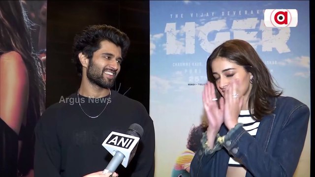 Vijay Deverakonda and Ananya Pandey seen Promoting their Movie 'Liger' in Delhi
