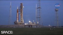 NASA's Artemis 1 moon rocket arrives at launch pad 39B in time-lapse