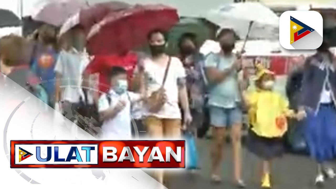 Mga estudyanteng pumasok sa ikalawang araw ng balik eskwela, sinalubong ng malakas na ulan