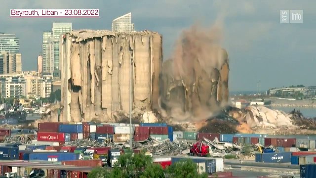 Liban. Découvrez les images d'une nouvelle partie des silos qui s’effondre au port de Beyrouth