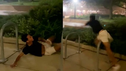 'Practicing parkour while drunk may not be a good idea after all! '