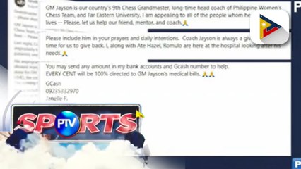 WGM Frayna, humihingi ng tulong pinansyal para kay GM Jayson Gonzales