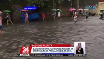 Ilang estudyante, nahirapang pumasok at umuwi galing sa paaralan dahil sa baha | 24 Oras