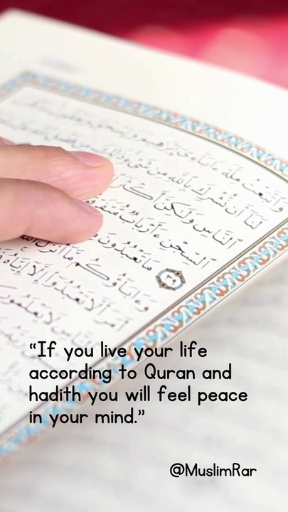 If you live your life according to Quran and hadith you will feel peace in your mind.