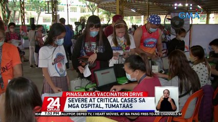 Severe at critical cases sa mga ospital, tumataas | 24 Oras