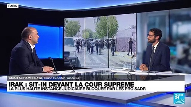 Irak : sit-in de manifestants pro-Sadr devant le Conseil suprême de la magistrature