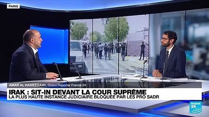 Irak : sit-in de manifestants pro-Sadr devant le Conseil suprême de la magistrature