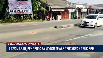 Jalan Lawan Arah, Pengendara Motor Tewas Tertabrak Truk BBM Saat Menghindari Polisi