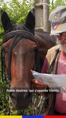 Avec son cheval, Bernard aka le Baroudeur du Grand Est parcourt toute la France