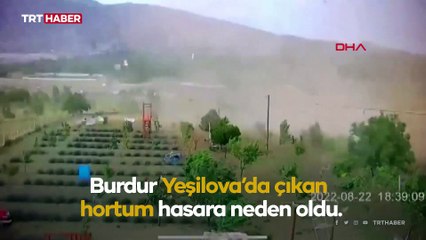 Burdur'da hortum: Bazı evlerin çatısı uçtu