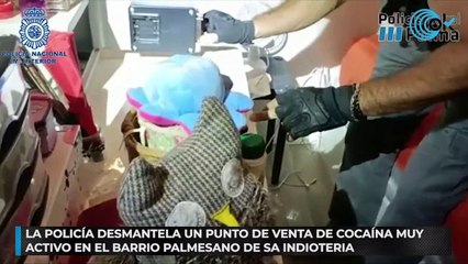 La Policía desmantela un punto de venta de cocaína muy activo en el barrio palmesano de Sa Indioteria