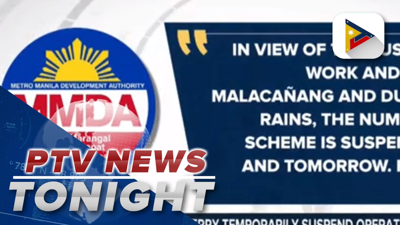 PNR, Pasig Ferry temporarily suspend operations; MMDA suspends implementation of number coding scheme
