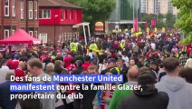 Foot : manifestation de supporters de Manchester United contre les propriétaires du club
