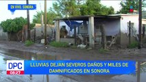 Lluvias dejan daños y miles de damnificados en Sonora
