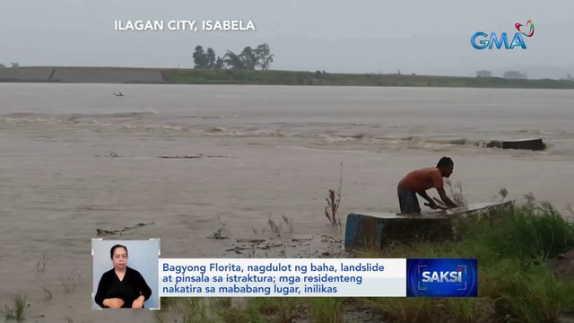 Bagyong Florita, nagdulot ng baha, landslide at pinsala sa istraktura; mga residenteng nakatira sa mababang lugar, inilikas | Saksi