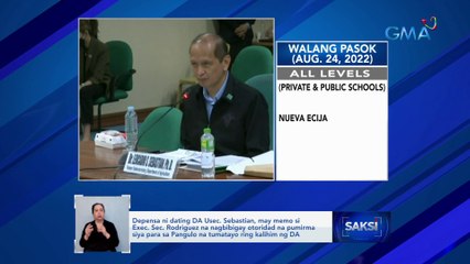 Exec. Sec. Rodriguez, kinumpronta raw si dating DA Usec. Sebastian kaugnay sa memorandum na nagrerekomenda na mag-import ng asukal sa bansa | Saksi