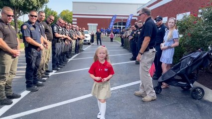 Little Girl Gets Police Escort To School In Honor Of Her Late Father