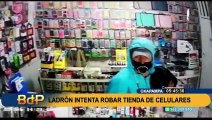 Se fue con las manos vacías: ladrón intenta asaltar tienda de celulares