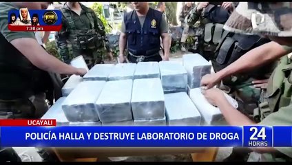 Ucayali: PNP incinera más de 84 kilos de PBC en laboratorio artesanal