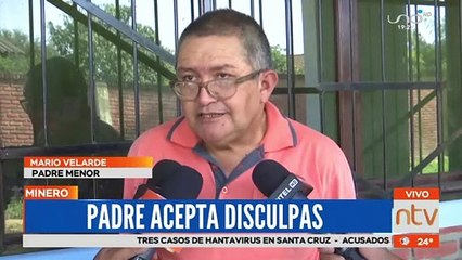Padre del menor acepta disculpas humanas pero no  sedera el proceso judicial