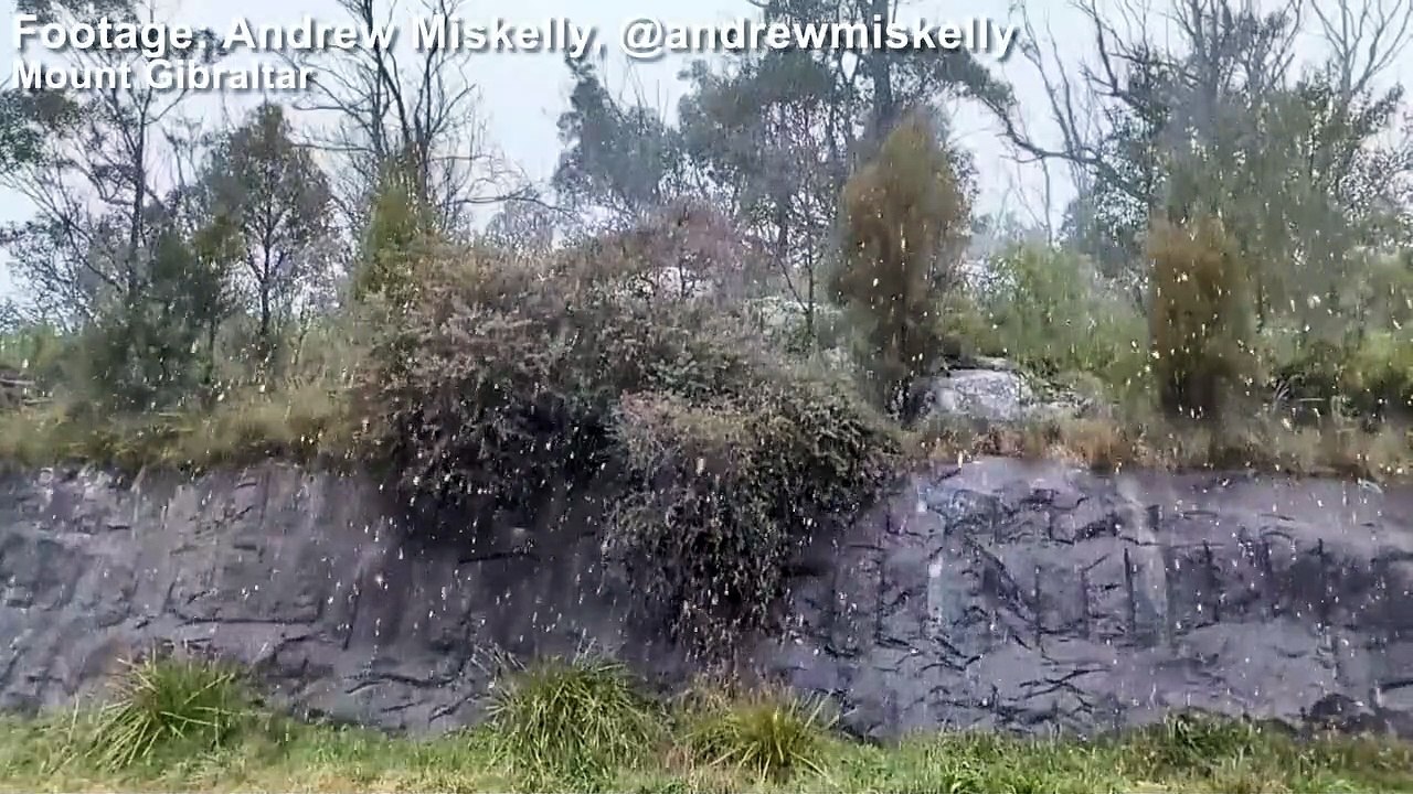 Snow falls at Mount Gibraltar - Tuesday, August 23, 2022, Southern Highland News