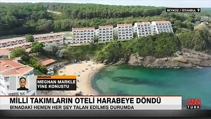 İstanbul Riva'daki otel harabeye döndü