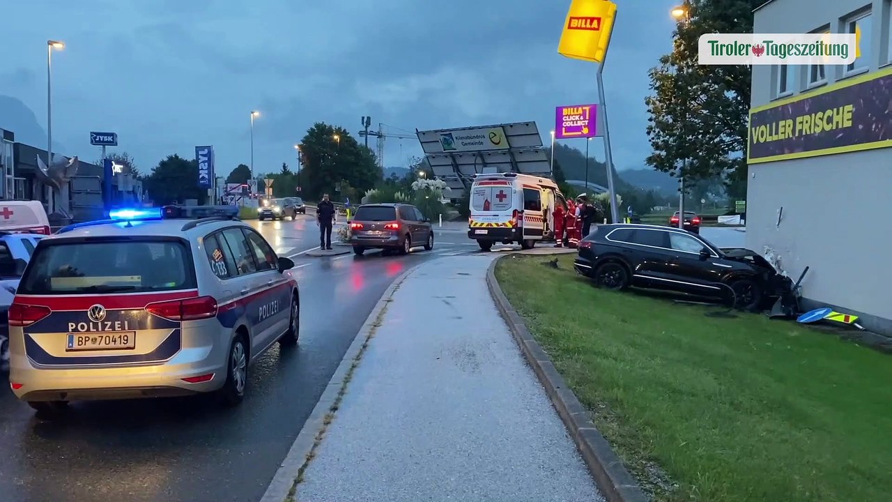 Verkehrsunfall mit Eigenverletzung in Wörgl