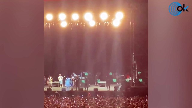 Omar Montes interrumpe un concierto por la agresión de un fan: ¿Cómo me vas a tirar un mechero?