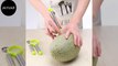 Melon Baller Scoop,Stainless Steel Fruit Decoration Carving Knife,Melon Watermelon Cantaloupe Ice Cream Sorbet Dessert Dual Function Ball Spoon for Kitchen Tools (Silver) Home & Kitchen