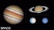 Watch the outer solar system planets spin in new Hubble footage
