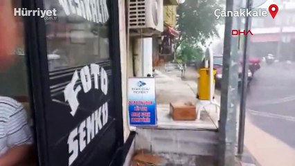 Çanakkale'de dolu yağışı etkili oldu