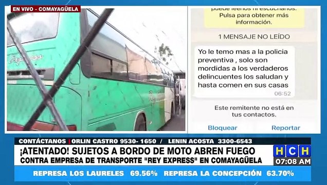 ¡Terror! Gatilleros motorizados atentan contra empresa de transporte en Comayagüela