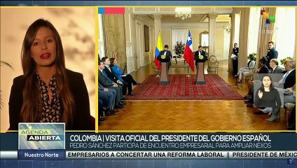 Pdte. colombiano Gustavo Petro se reúne con su homólogo español Pedro Sánchez