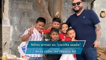 “La Mole” regala carne y asador a niños virales en TikTok