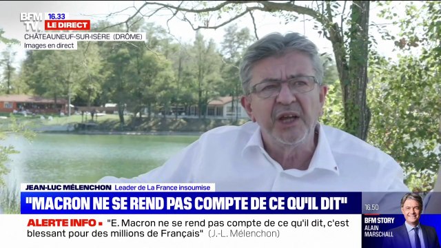 Jean-Luc Mélenchon: Quand je parle de l'eau, je pointe du doigt une catastrophe