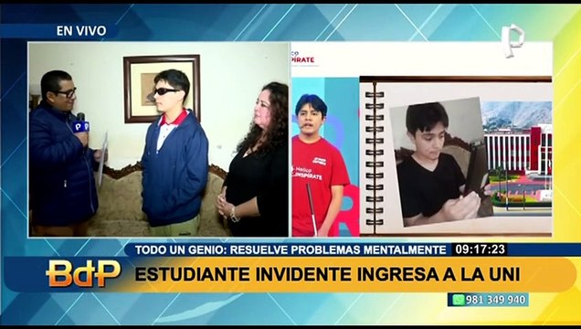 Ejemplo de superación: Joven invidente de 17 años logró ingresar a la UNI