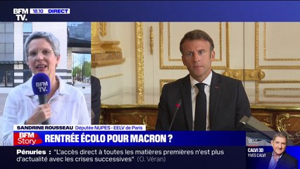 Sandrine Rousseau: "Emmanuel Macron demande des sacrifices aux plus faibles et n'arrive pas à se confronter aux puissants"