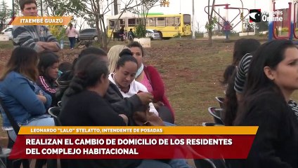 Realizan el cambio de domicilio de los residentes del complejo habitacional