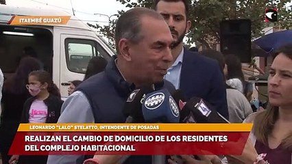 Realizan el cambio de domicilio de los residentes del complejo habitacional